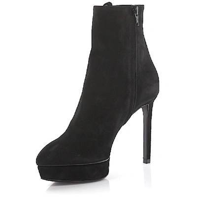 Shop Saint Laurent Ankle Boots Black