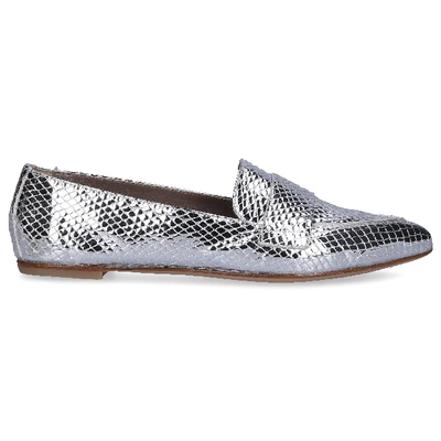 Shop Agl Attilio Giusti Leombruni Loafers D538056 Calfskin In Silver