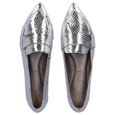 Shop Agl Attilio Giusti Leombruni Loafers D538056 Calfskin In Silver