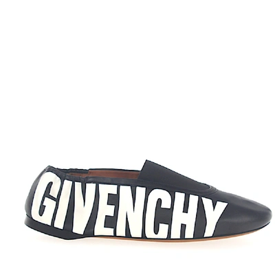 Shop Givenchy Loafers Be5007 Logo Black