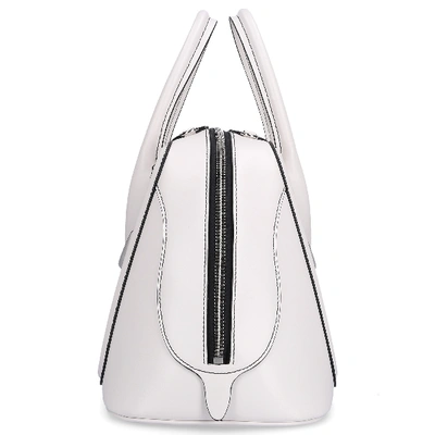 Shop Alexander Mcqueen Handbag Pinter Bag Calfskin In White