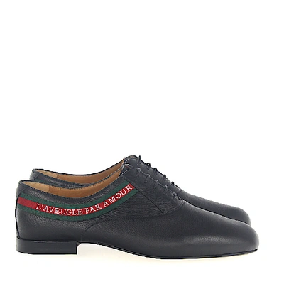 Shop Gucci Lace Up Shoes Bxot0 In Black