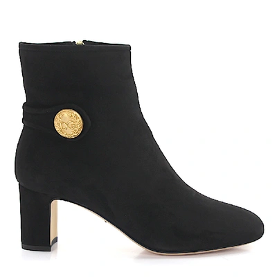 Shop Dolce & Gabbana Ankle Boots Suede In Black