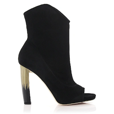 Shop Jimmy Choo Ankle Boots Calfskin Suede Black