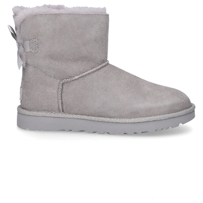 Shop Ugg Ankle Boots Grey Mini Bailey Bow Ii