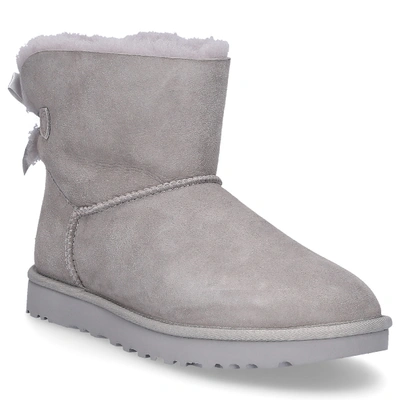 Shop Ugg Ankle Boots Grey Mini Bailey Bow Ii