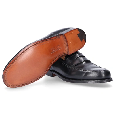 Shop Crockett & Jones Loafers Boston Cordovan Leather In Black