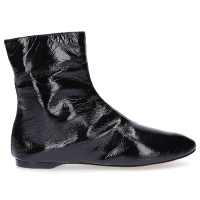 Shop Givenchy Ankle Boots Rivington Patent Leather Logo Black