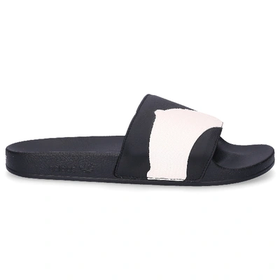 Shop Y-3 Beach Sandals Adilette  Logo Black