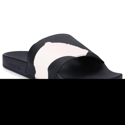 Shop Y-3 Beach Sandals Adilette  Logo Black