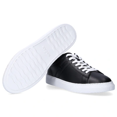 Shop Hogan Leather Sneakers Basso In Black