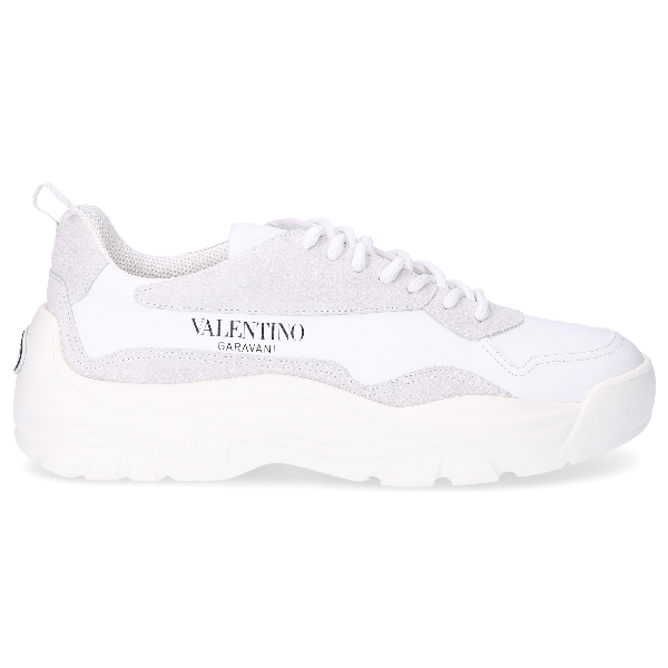 valentino bansi leather trainers