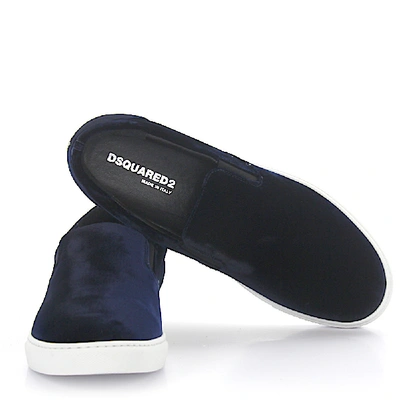 SLIP-ON TUX SAMT BLAU