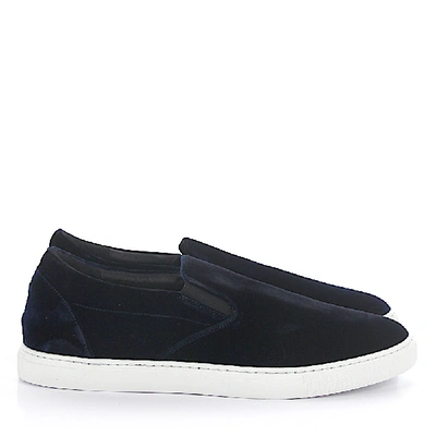 Shop Dsquared2 Low-top Sneakers Tux Velvet In Blue
