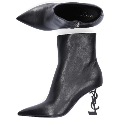 Shop Saint Laurent Ankle Boots Black Opyum