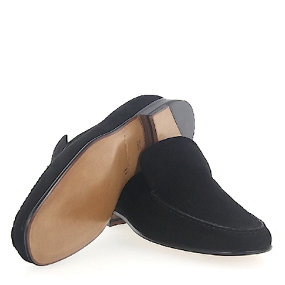 Shop Moreschi Loafers Calf-suede In Black