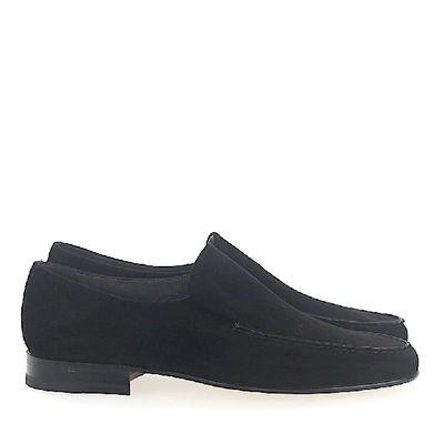 Shop Moreschi Loafers Calf-suede In Black