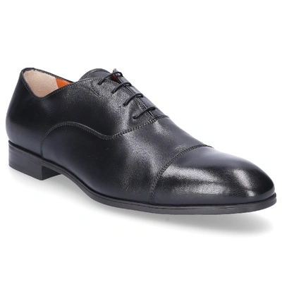 Shop Santoni Flat Shoes 11011 Calfskin In Black