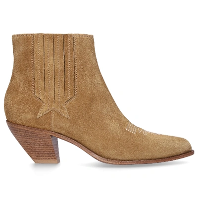 Shop Golden Goose Ankle Boots Beige Sunset