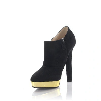 Shop Bottega Veneta Ankle Boots Vfcb0 Suede In Black