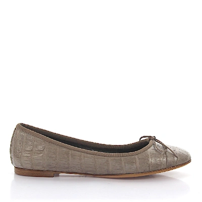 Shop Unützer Classic Ballet Flats In Grey