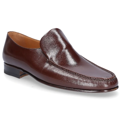 Shop Moreschi Loafers Kangaroo Leather In Brown