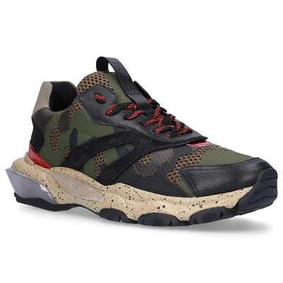 Shop Valentino Low-top Sneakers Bounce In Olive