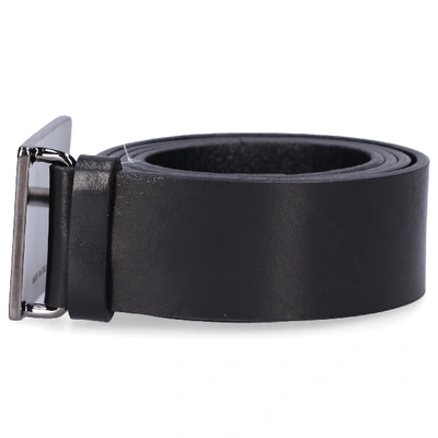 Shop Dsquared2 Belt Young Plaque Calfskin In Black