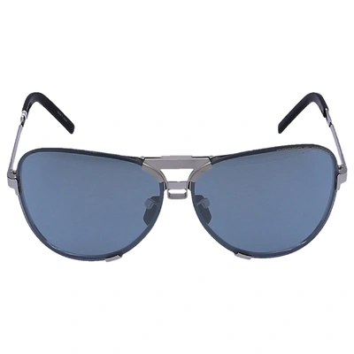 Shop Porsche Design Men Sunglasses Aviator 8678 D Titan Acetate Silver