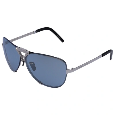 Shop Porsche Design Men Sunglasses Aviator 8678 D Titan Acetate Silver