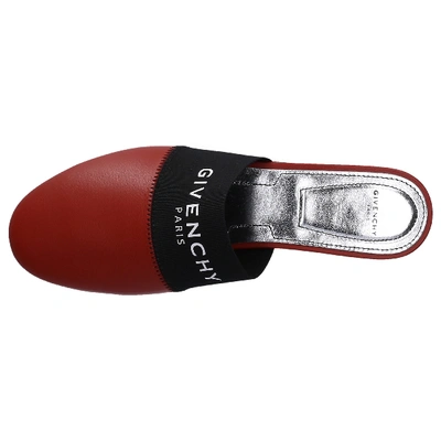 Shop Givenchy Slip On Shoes Paris Logo Red In Beige