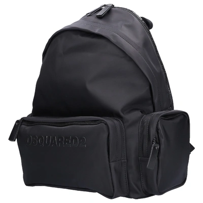 Shop Dsquared2 Men Backpack Bpm0026 Nylon Logo Black