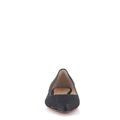 Shop Gianvito Rossi Classic Ballet Flats Palladium In Black