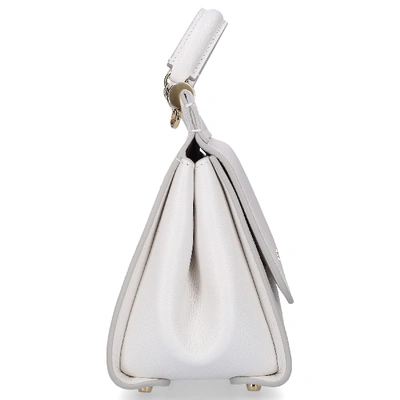 Shop Dolce & Gabbana Women Handbag Sicily 58 Soft Small Calfskin Logo White