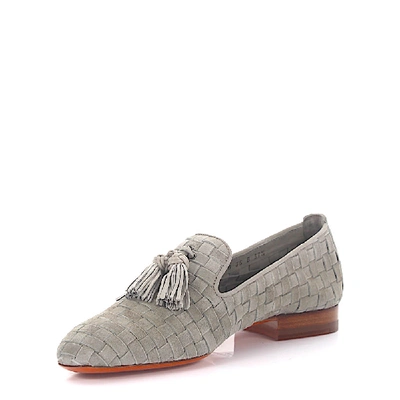 Shop Santoni Slip On Shoes In Grey