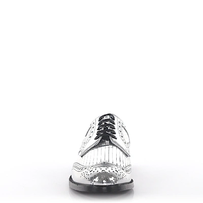 Shop Dolce & Gabbana Lace Up Shoes In Silver