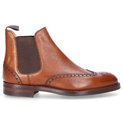 Shop Crockett & Jones Men Chelsea Boots Newburry In Brown