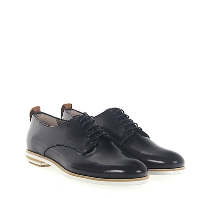 Shop Agl Attilio Giusti Leombruni Lace-up Shoes D713001 Leather Black Polished