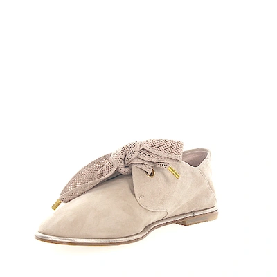 Shop Agl Attilio Giusti Leombruni Lace Up Shoes D741018 Suede In Beige