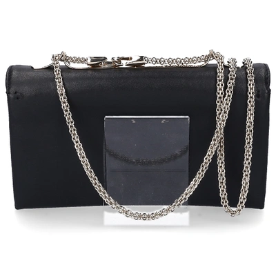 Shop Valentino Garavani Women Handbag Gwb00975 Leather Rivets Gold Logo Black