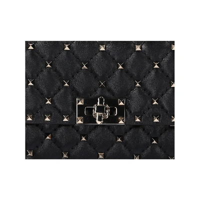 Shop Valentino Garavani Women Handbag Spike Napa Rivet Gold Black