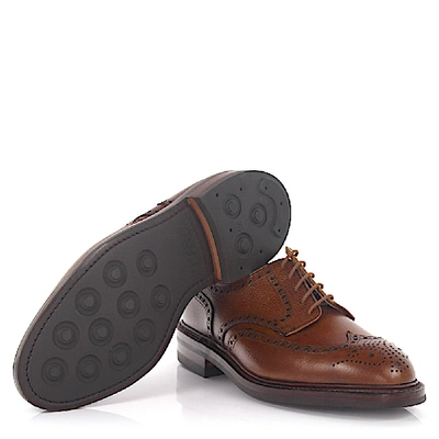 Shop Crockett & Jones Business Shoes Derby Pembroke Scotchgrain Leather In Beige