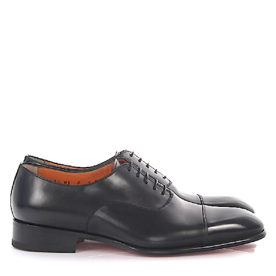 Shop Santoni Business Shoes Oxford 12474 Calfskin In Black