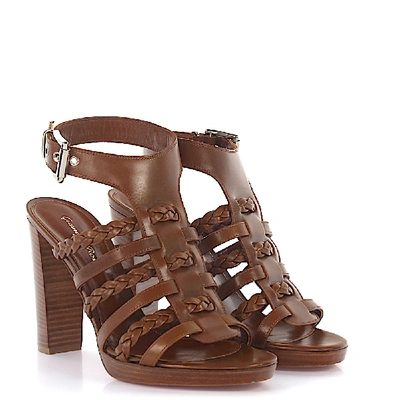 Shop Gianvito Rossi Sandals Gg3419 Calfskin In Brown