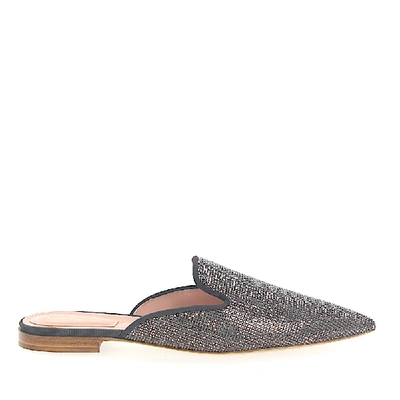 Shop Alberta Ferretti Mules Mia Textile In Grey