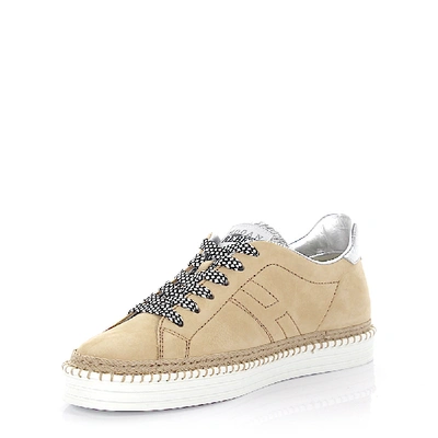 Shop Hogan Lace Up Shoes In Beige