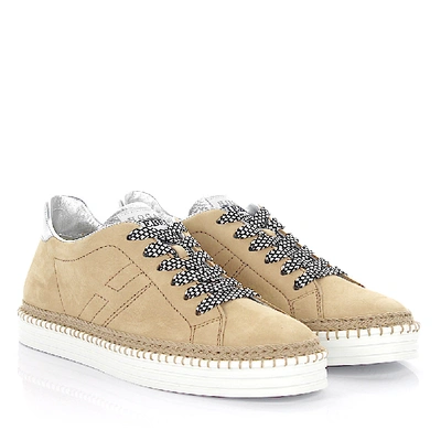 Shop Hogan Lace Up Shoes In Beige