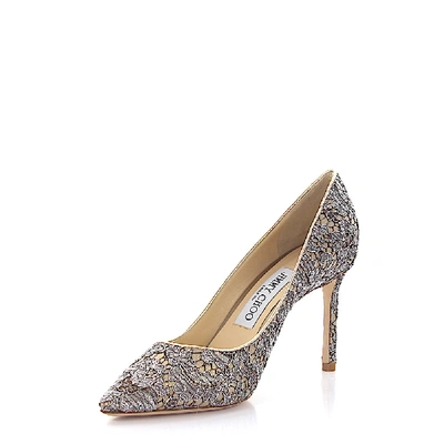 Shop Jimmy Choo Pumps In Grey,silver,gold