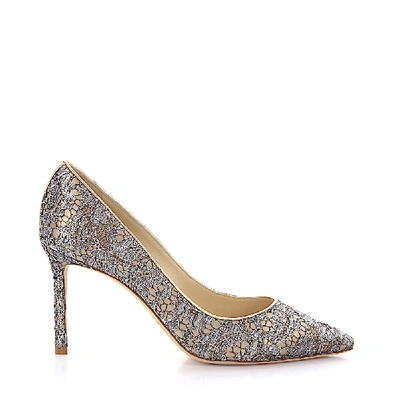 Shop Jimmy Choo Pumps In Grey,silver,gold