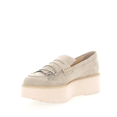 Shop Hogan Loafers In Beige